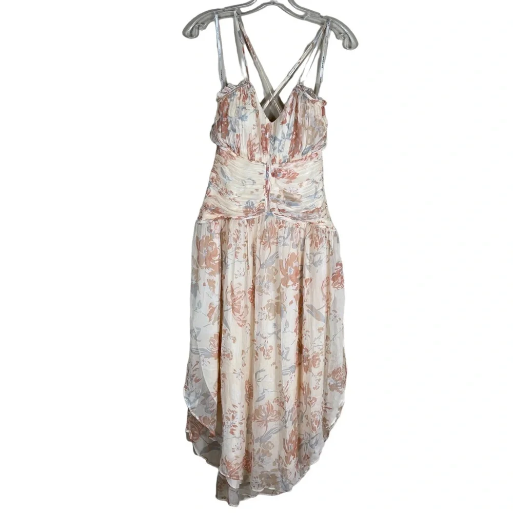 Free People Shona Joy Faye Midi Dress Size 0 NWT Cross Front - Picture 8 of 9